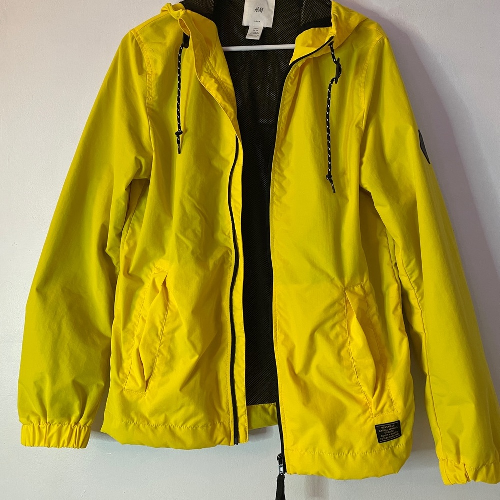H&M Yellow Hood Windbreaker Jacket